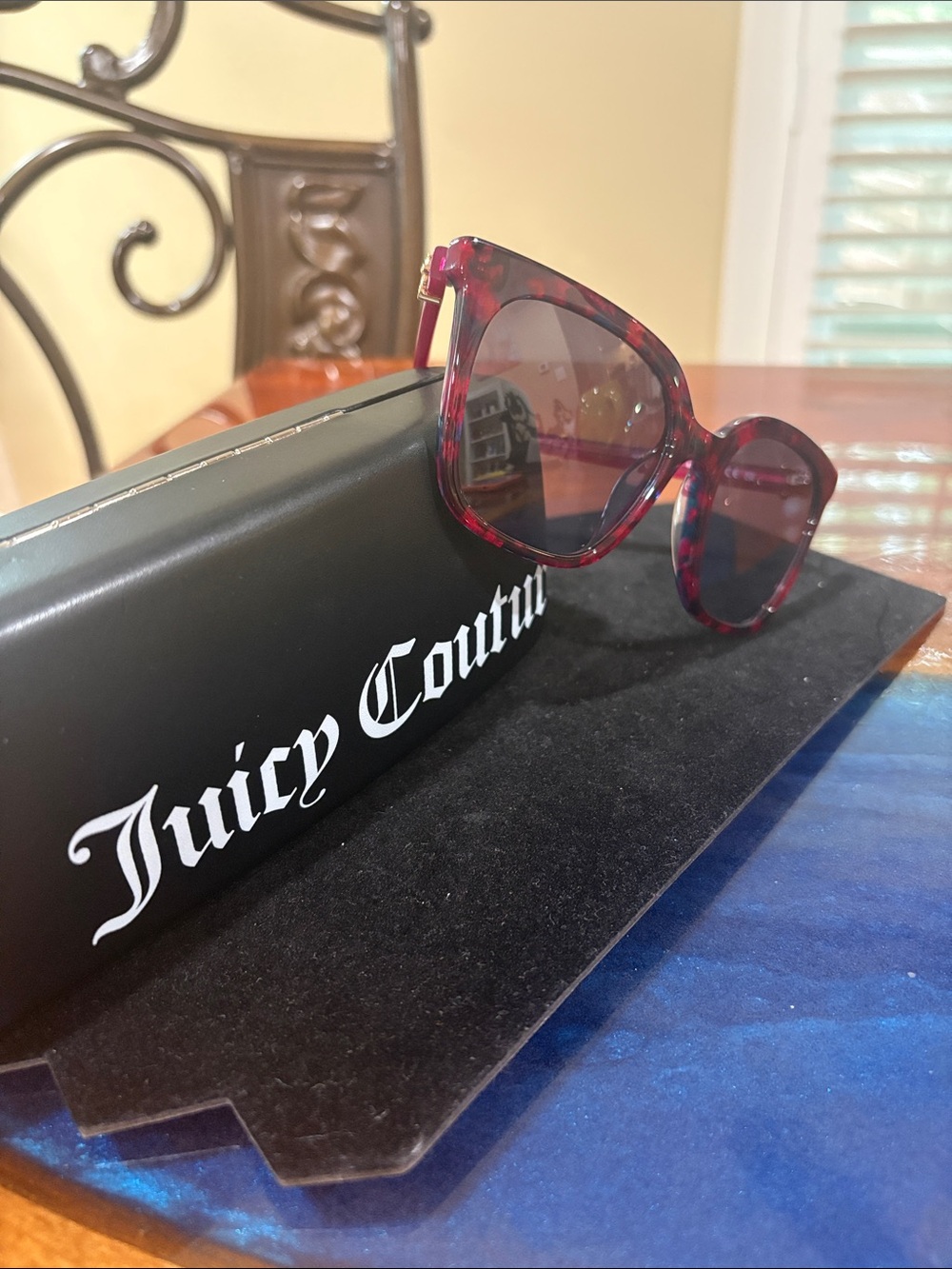 Juicy Couture Women's Burgundy Tortoiseshell Sunglasses
